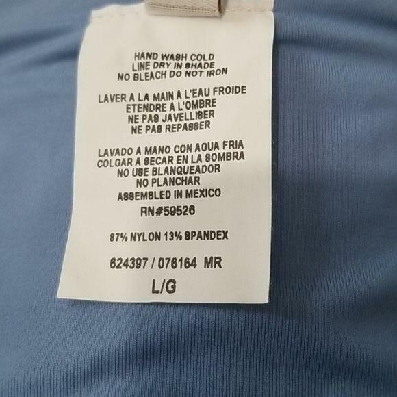 Becca Loreto Ribbed Classic Hipster Bikini Bottoms in Blue NEW Women's XL - Picture 6 of 8